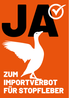 Logo der Stopfleber-Initiative: Ja zum Importverbot für Stopfleber